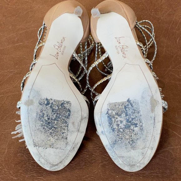 Sam Edelman Savannah Fringe Ankle Sandal Nude 6.5 - Picture 12 of 13